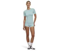 FALKE Warm Round Neck W S/S TS Filo Funzionale Asciugatura Rapida, Maglia Donna, Verde Jade 7439, L