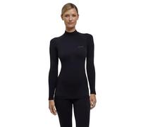 FALKE Warm Turtleneck W L/s Sh Filo Funzionale Asciugatura Rapida 1 Pezzo, Maglia Donna, Nero Black 3000, M