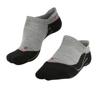 FALKE TK5 Wander Invisible W In lana filo funzionale sottili antivesciche 1 paio, Calzini da escursionismo Donna, Grigio Light Grey 3403, 35-36