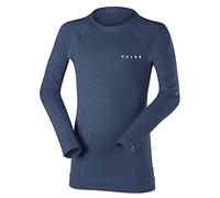 FALKE Wool-Tech K L/s Sh lana filo funzionale asciugatura rapida 1 pezzo, Maglia Unisex - Bambini, Blu Capitain 6751, 158-164