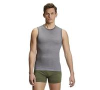 FALKE Wool-Tech Light M S/l Sh lana filo funzionale asciugatura rapida 1 pezzo, Maglia Uomo, Grigio Grey-Heather 3757, S