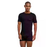 FALKE Wool-Tech Light M S/s TS Lana Filo Funzionale Asciugatura Rapida 1 Pezzo, Maglia Uomo, Nero Black 3000, XXL