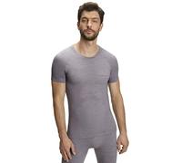 FALKE Wool-tech Light Round Neck M S/S Ts Lana Filo Funzionale Asciugatura Rapida, Maglia Uomo, Grigio Grey-heather 3757, XL