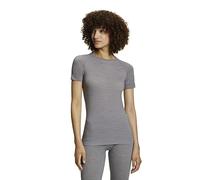 FALKE Wool-tech Light Round Neck W S/S Ts Lana Filo Funzionale Asciugatura Rapida, Maglia Donna, Grigio Grey-heather 3757, M