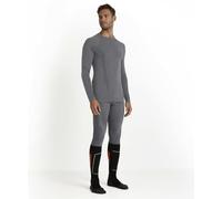 FALKE Wool-Tech Round Neck M L/s Sh lana filo funzionale asciugatura rapida 1 pezzo, Maglia Uomo, Grigio Grey-Heather 3757, XL