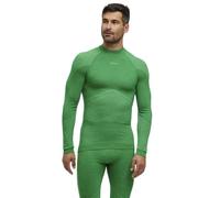 FALKE Wool-Tech Round Neck M L/s Sh Lana Filo Funzionale Asciugatura Rapida 1 Pezzo, Maglia Uomo, Verde Grass Green 7014 Trend, S