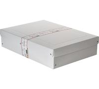 FALKEN PureBox Pro. Made in Germany. 100 mm di altezza, DIN A3 DIN ISO 9706 DIN ISO 16245-A. Scatola di immagazzinaggio senza acidi e resistente all'invecchiamento con coperchio, adatta per archivio