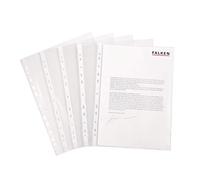 Falken - Buste trasparenti perforate Economy - trasparente (100 pezzi) A4 transparent glasklar