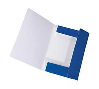 Falken - Cartella portadocumenti LongLife, in cartone extra resistente, con 3 alette ed elastico, per formato DIN A3, colore blu, ideale per l'ufficio e la scuola