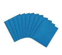 Falken Confezione da 10 cartelline riciclate piegate DIN A4, colore blu intenso, Made in Germany, con angeli blu, cartellina di cartone, cartelline scolastiche