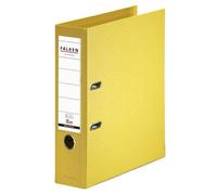 Falken - Confezione da 10 raccoglitori originali Chromcolor di alta qualità Prodotto in Germania. Raccoglitore ad anelli con rivestimento in plastica interno ed esterno, larghezza 8 cm, formato DIN A4, colore: giallo