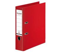 Falken - Confezione da 10 raccoglitori originali Chromcolor di alta qualità Prodotto in Germania. Raccoglitore ad anelli con rivestimento in plastica interno ed esterno, larghezza 8 cm, formato DIN A4, colore: rosso