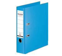 Falken - Confezione da 10 raccoglitori originali Chromcolor di alta qualità Prodotto in Germania. Raccoglitore ad anelli con rivestimento in plastica interno ed esterno, larghezza 8 cm, formato DIN A4, colore: blu