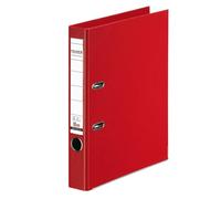 Falken - Confezione da 10 raccoglitori originali Chromcolor di alta qualità Prodotto in Germania. Raccoglitore ad anelli con rivestimento in plastica interno ed esterno, larghezza 5 cm, formato DIN A4, colore: rosso