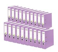 Falken Confezione da 20 raccoglitori originali in plastica PP Color Made in Germany. 8 cm di larghezza, DIN A4, colore lilla