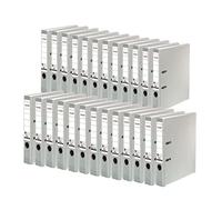 Falken - Confezione da 25 raccoglitori ecologici Recycolor, realizzati in Germania, rivestimento di carta colorato esterno 5 cm, sottile, DIN A4, colore grigio, a forma di angelo blu