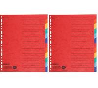 Falken | indice in cartone (extra largo) per DIN A4 12 pezzi 12-pezzi rot (Confezione da 2)