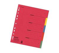 Falken | indice in cartone (extra largo) per DIN A4 5 pezzi 5-pezzi rot