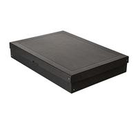 Falken PureBox Black Made in Germany 100 mm di altezza DIN A2. Scatola portaoggetti con coperchio in robusto cartone riciclato Blue Angel Vegan scatola regalo per il trasporto scatola multiuso