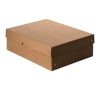 Falken PureBox Nature. Made in Germany. 100 mm di altezza, DIN A4. Scatola portaoggetti con coperchio in robusto cartone vegano, scatola per il trasporto, scatola multiuso