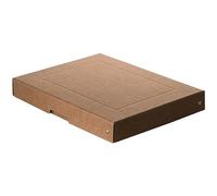 Falken PureBox Nature. Made in Germany. 40 mm di altezza, DIN A4. Scatola portaoggetti con coperchio in cartone resistente, confezione regalo vegana, scatola multiuso