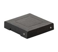 Falken PureBox Nero, Made in Germany. 25 mm di altezza, 120 x 120 mm. Scatola portaoggetti con coperchio in robusto cartone riciclato, angelo blu, vegano, scatola regalo per il trasporto, scatola