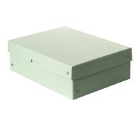 FALKEN PureBox Original Pastello, Made in Germany. 100 mm di altezza, DIN A4, verde, scatola con coperchio in cartone resistente, scatola regalo vegana, scatola multiuso