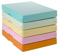Falken PureBox Original Pastello, Made in Germany. Altezza 40 mm, DIN A4, 1 pezzo, colore casuale. Scatola portaoggetti con coperchio in cartone resistente, confezione regalo vegana