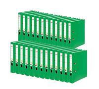 FALKEN - Raccoglitore a leva in polipropilene, formato A4, dorso 5 cm, colore: Verde chiaro, confezione da 25