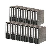 FALKEN - Raccoglitore a leva per riciclaggio, formato A4, dorso 5 cm, confezione da 25, colore: Nero