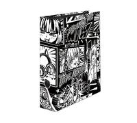 Falken - Raccoglitore ad anelli con motivo Manga Black&White, larghezza 8 cm, formato DIN A4, raccoglitore ad anelli