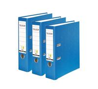 Falken Set da 3 Raccoglitori PP-Color, Made in Germany, 8 cm, Formato DIN A4, Colori acqua, Rivestimento in Plastica, Interno in Carta, con Etichetta Dorsale Intercambiabile
