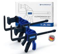 FALKENWALD Morsetti da Falegname per Binario di Guida, a Una Mano - Set 2 | Morsetti a una mano per binario guida sega circolare - compatibili Makita, Festool, Einhell, Metabo, 68 kg