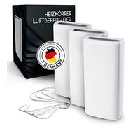 FALKENWERK Umidificatore Termosifoni per Radiatori in Ceramica [3 pezzi] - Umidificatore Universale con Gancio Flessibile - Umidificatore Sostenibile [adatto per tutti i riscaldamenti] Bianco