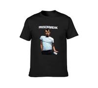 FaLkiNiQ Prison Break T-Bag T-Shirt Graphics Tee Black Tee Shirt XXL