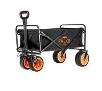 FALKO GO Carrello elettrico pieghevole, pneumatici larghi su tutte le superfici, carrello a mano con motore, carrello da giardino, da spiaggia, da campeggio, pieghevole