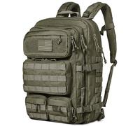 Falko Tactical Zaino Stronger Work & Military Backpack. Impermeabile e Heavy Duty Large Molle Backpack (50L), Ranger Green, L, Militare tattico