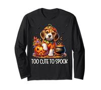 Fall And Halloween Beagle Puppy Is Too Cute To Spook Maglia a Manica