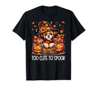 Fall And Halloween Shih Tzu Puppy Is Too Cute To Spook Maglietta
