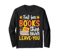 Fall Autumn Reading Coffee Cozy Book Lover Vibes Maglia a Manica