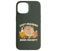 Fall Bibliophile Cozy Readers Book Society Tee Custodia per iPhone 15
