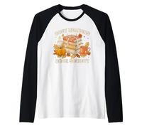 Fall Bibliophile Cozy Readers Book Society Tee Maglia con Maniche Raglan