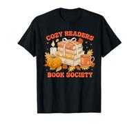 Fall Bibliophile Cozy Readers Book Society Tee Maglietta