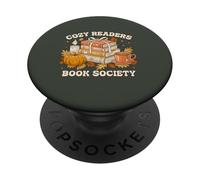 Fall Bibliophile Cozy Readers Book Society Tee PopSockets PopGrip Adesivo