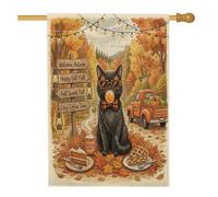Fall Bombay - Bandiera per casa dei gatti, 71 x 101 cm, double-face, decorativa, per esterni, campeggio, camion, scenico, cortile, casa, vacanze, esterni, piccolo cortile
