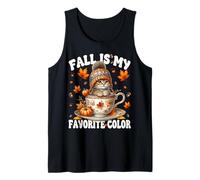 Fall Cat Graphic for Kitten Lover Fall Is My Favorite Color Canotta
