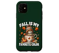 Fall Cat Graphic For Kitten Lover Fall Is My Favorite Color Custodia per iPhone 11