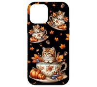 Fall Cat In Floral Coffee Mug For Autumn Lover Cute Kitten Custodia per iPhone 12 mini