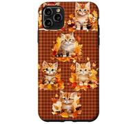 Fall Cat Phone Cover - Cute Kitten & Autumn Leaves Cozy Custodia per iPhone 11 Pro Max
