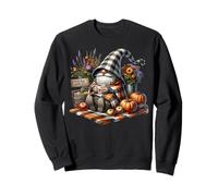 Fall Coffee GNOME Dad in Orange Knitted Blanket for Autumn Felpa